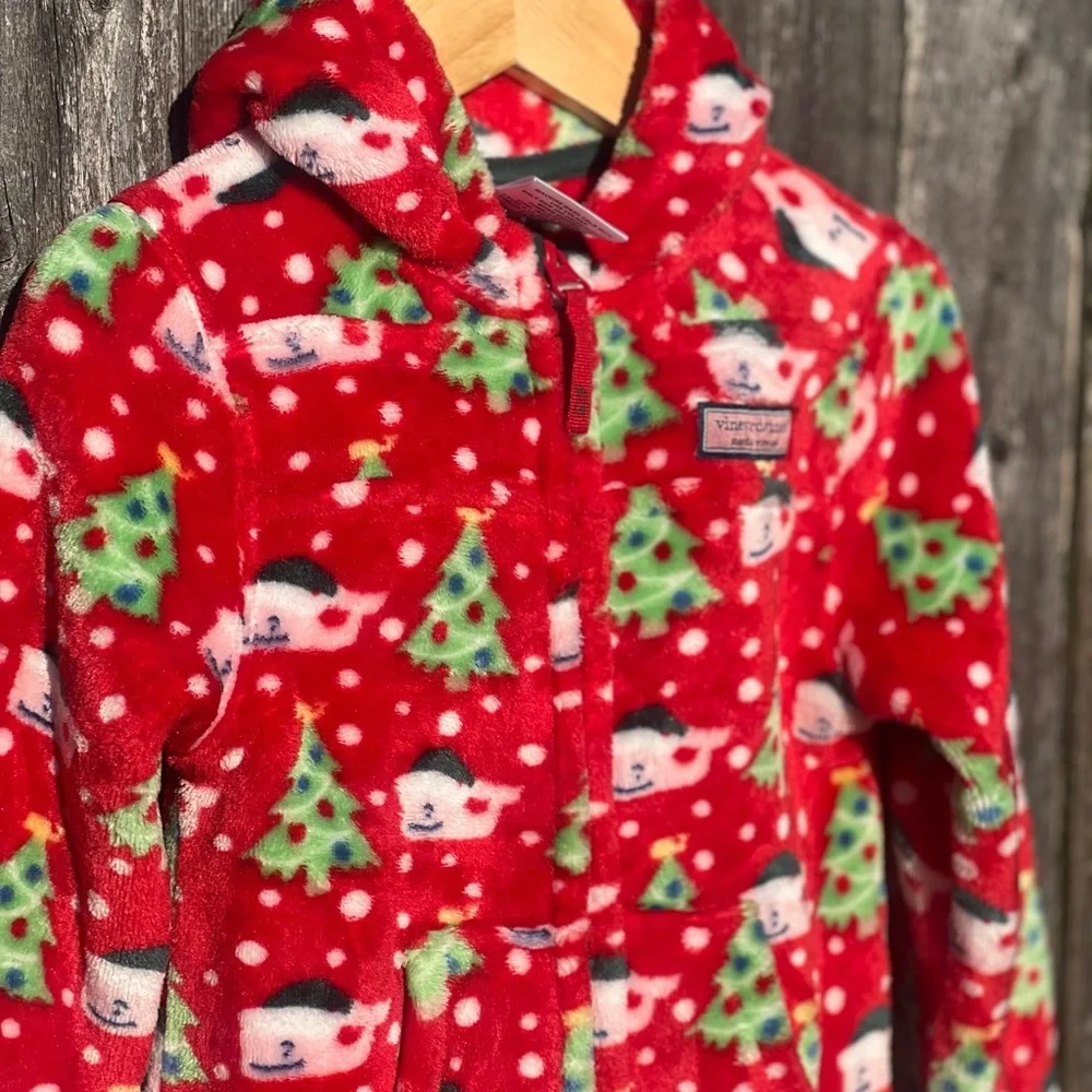 Vineyard Vines High Pile Hooded One Piece Christmas pajama